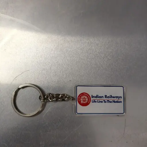 [rilkeycmat] indian railway keychain metal
