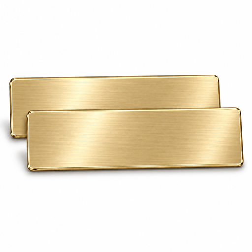 Gold plain sublimation name plate 80 × 23 mm