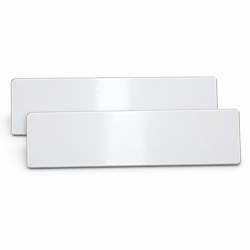 White plain sublimation name plate 75 × 20 mm